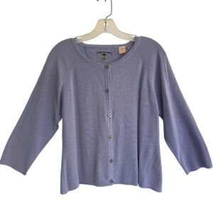 ORIGINAL ISLAND SPORT Linen & Cotton Cardigan Sweater Womens Large